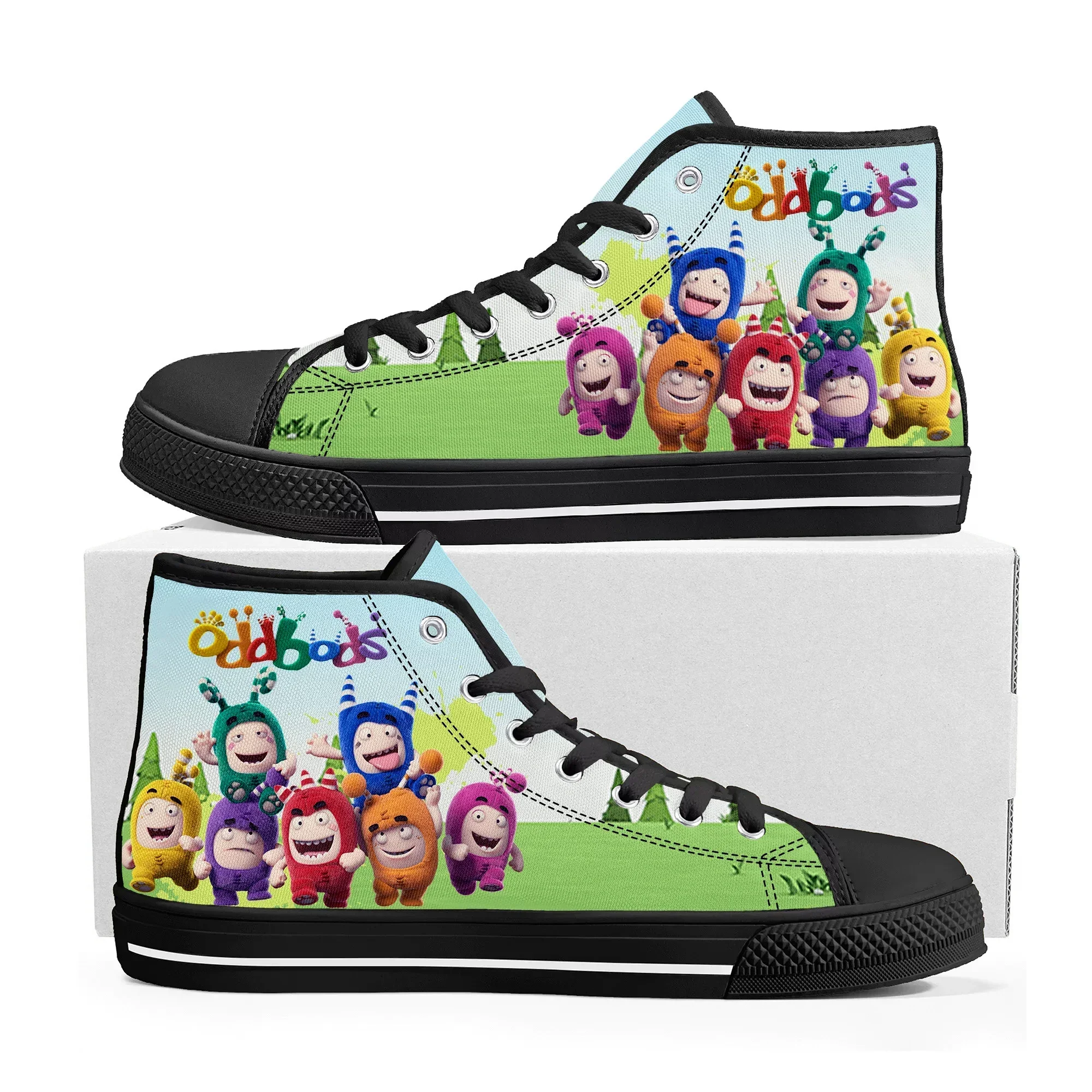 Men Shoes Singapore - Oddbods High Top Sneakers Mens Womens