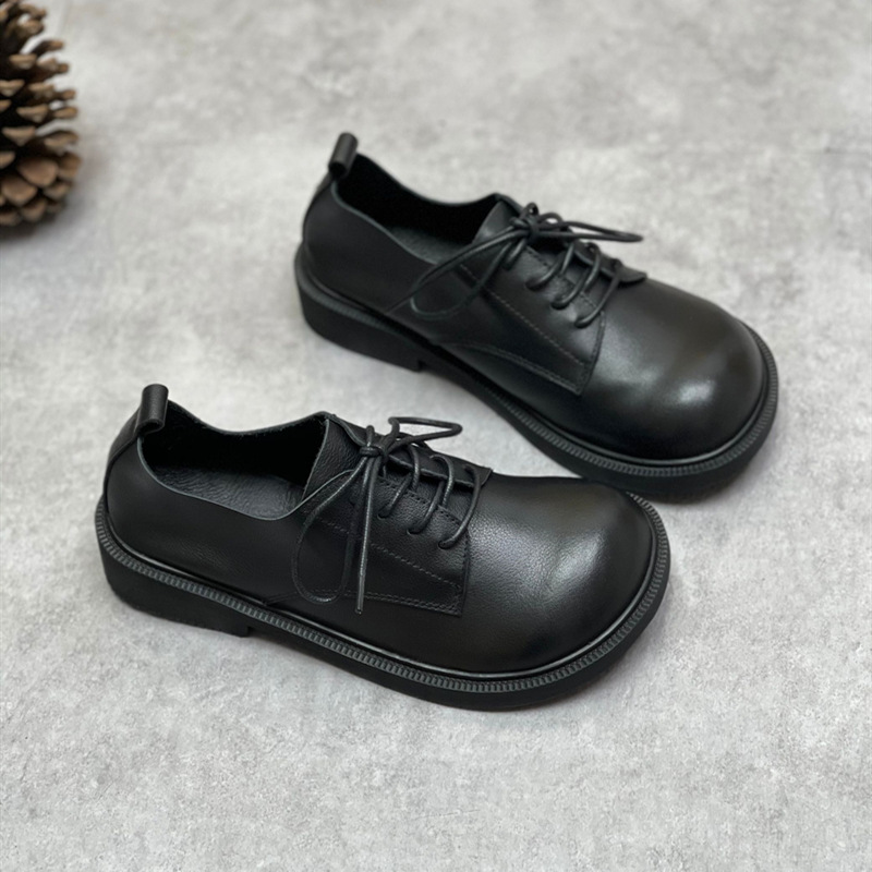 Oxford Brogue Leather - Women's Retro Genuine Leather Oxford Shoes