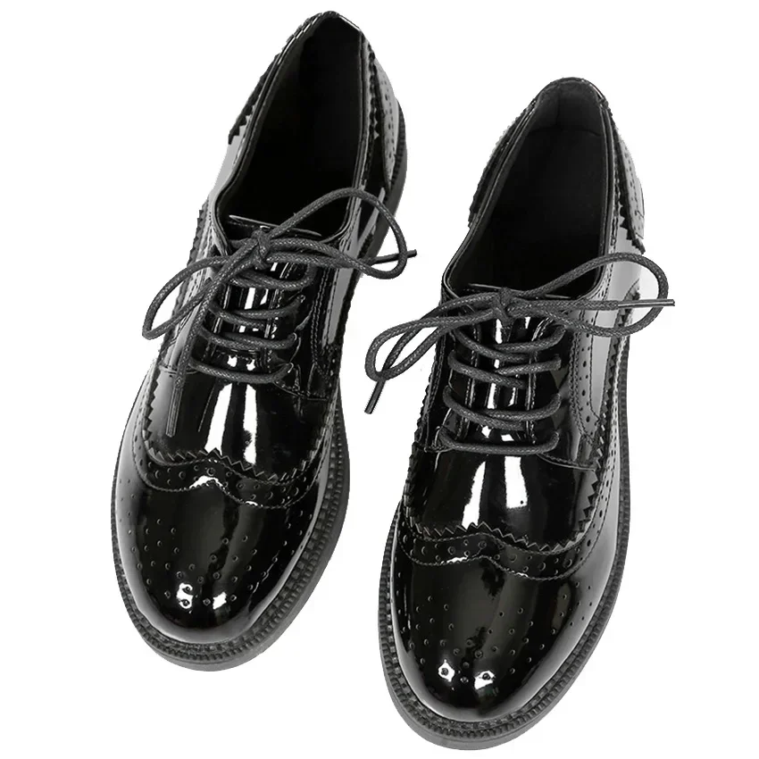 Oxford Brogue Leather - 2025 Autumn Women Oxford Flats Shapes