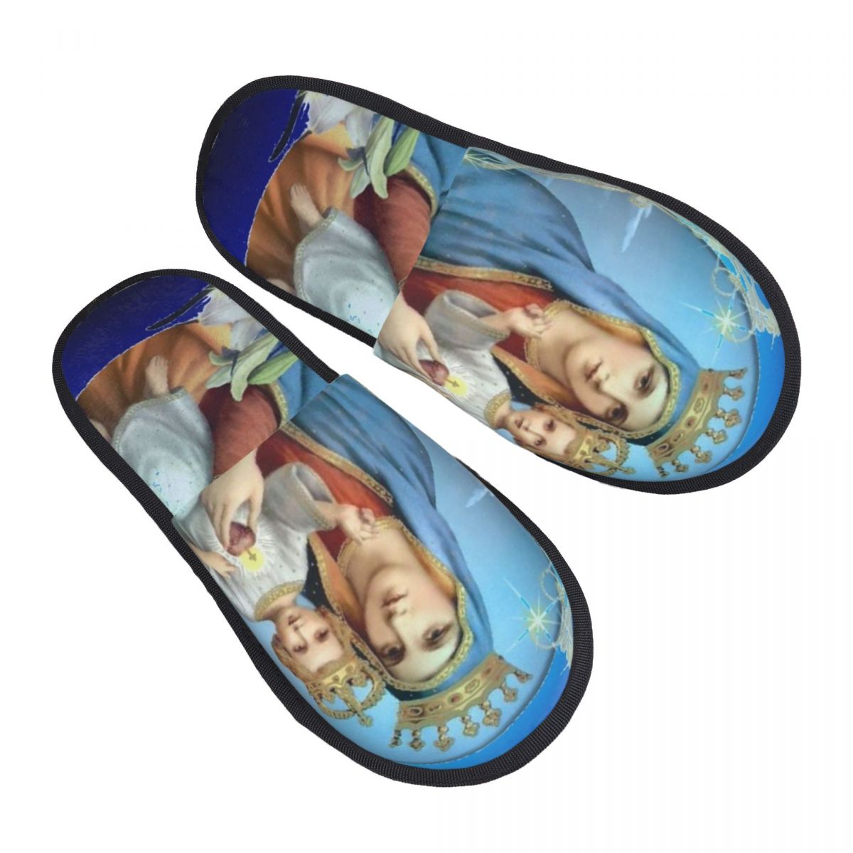Men'S Shoes With Memory Foam - Virgin Mary Comfy Scuff With Memory
