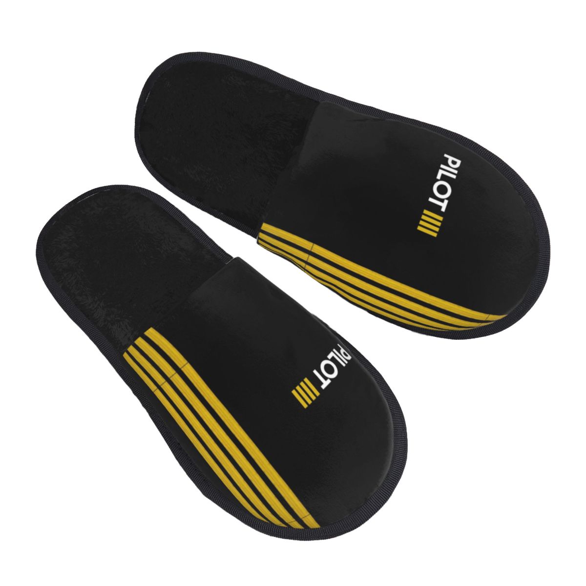 Men'S Shoes With Memory Foam - Print Pilot Captain Stripes House Slippers