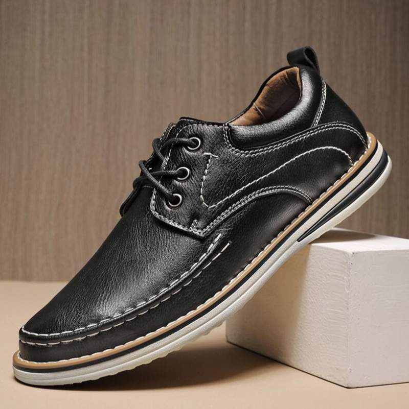 Oxford Brogue Leather - Genuine Leather Men Dress Shoes Oxfords