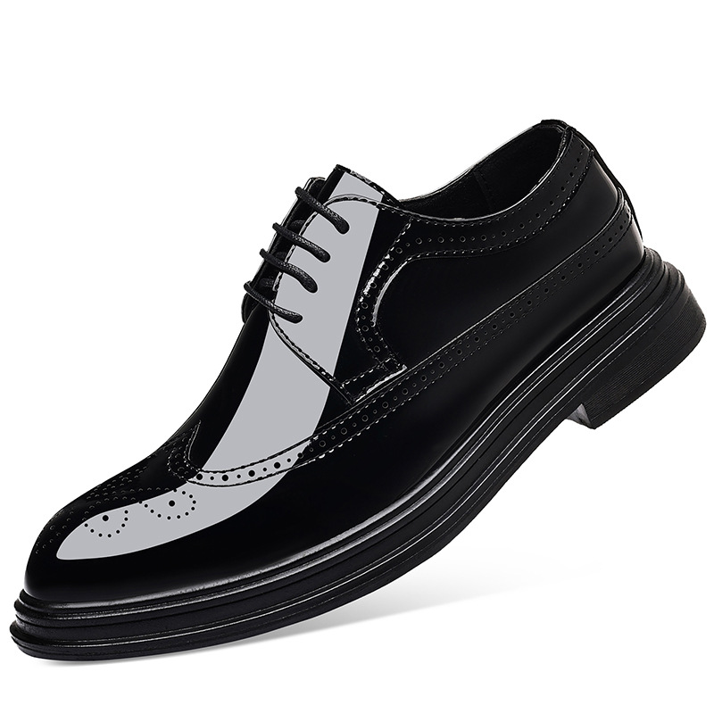 Men's Patent Leather Brogue Dr - Oxford Brogue Leather avaliação e preço