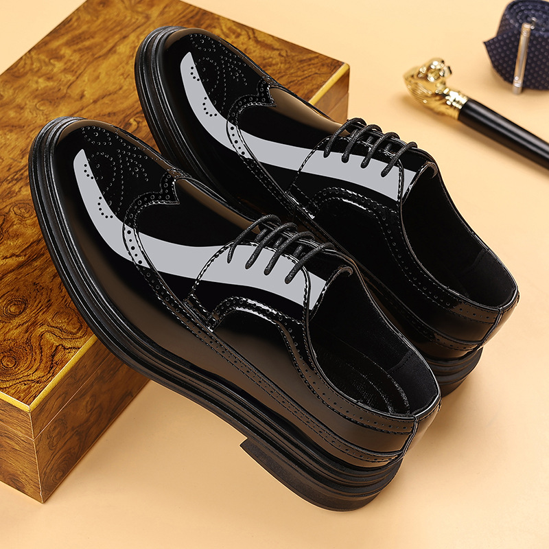 Men's Patent Leather Brogue Dr - Oxford Brogue Leather avaliação e preço