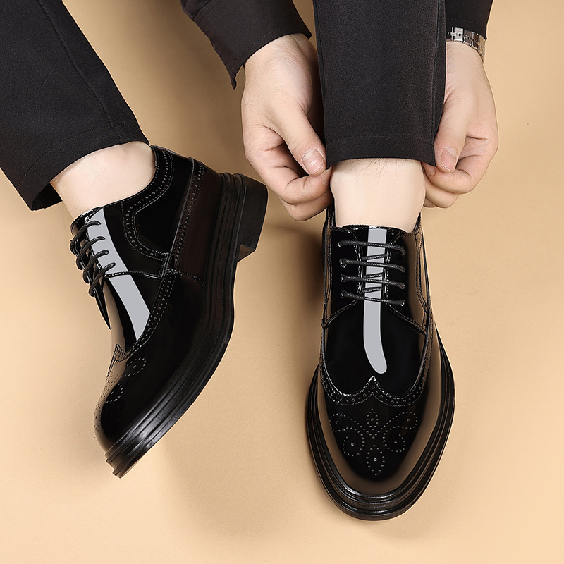 Men's Patent Leather Brogue Dr - Oxford Brogue Leather avaliação e preço
