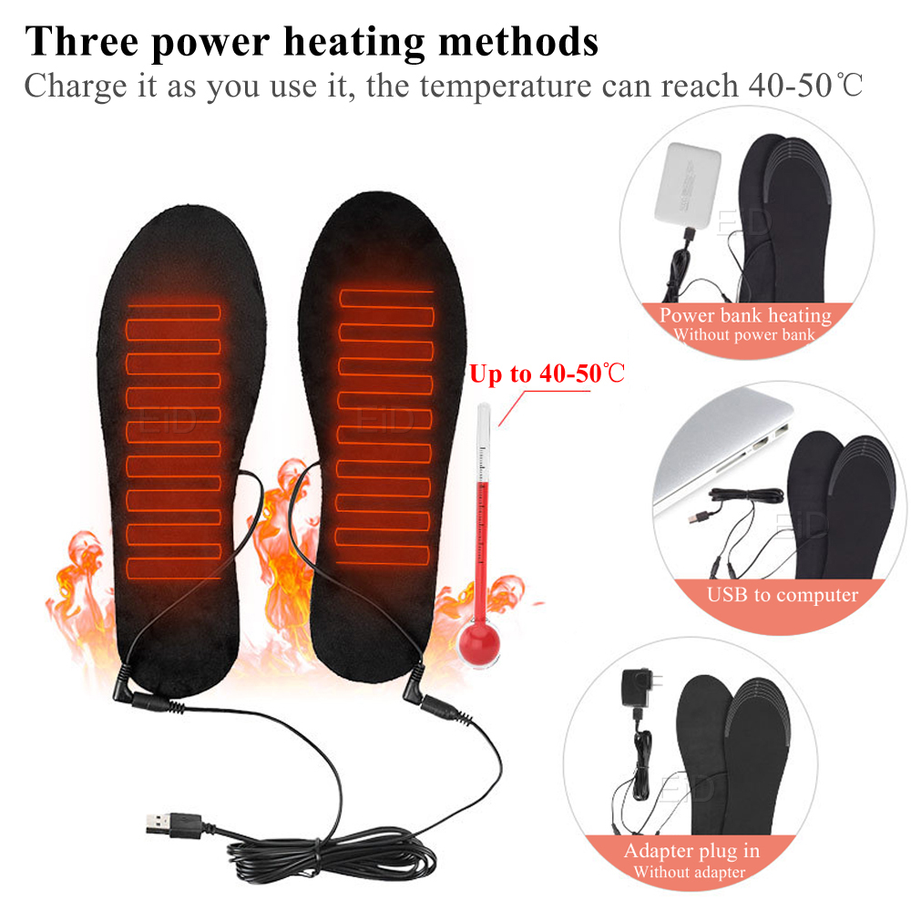 EiD USB Heated Shoe Insoles Fe - Men Shoes Eid avaliação e preço