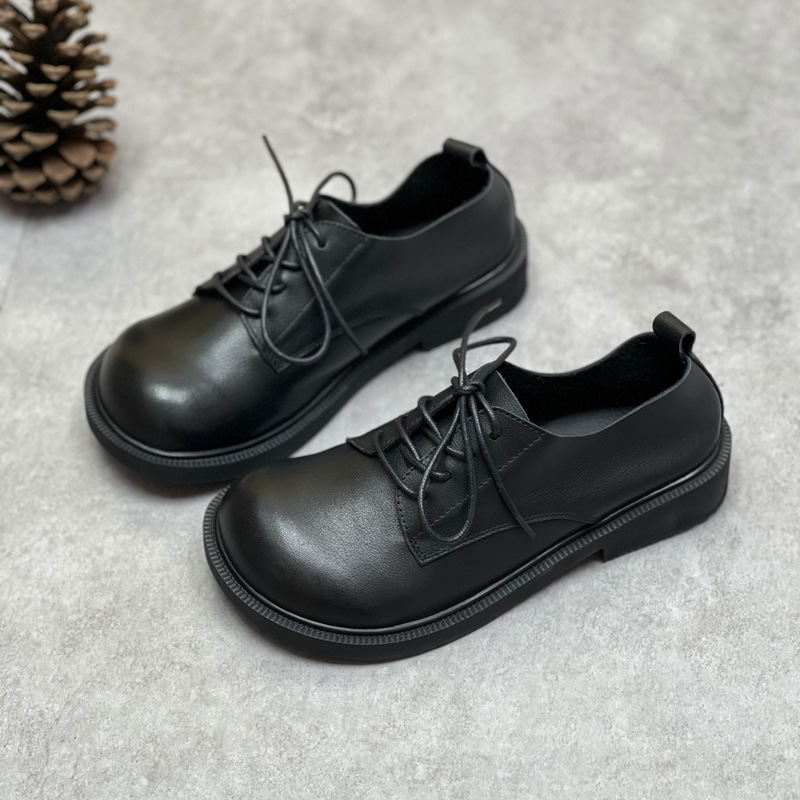 Women's Retro Genuine Leather  - Oxford Brogue Leather avaliação e preço