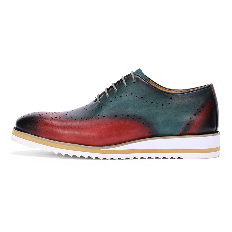 Luxury Men's Dress Shoes Genui - Oxford Brogue Leather avaliação e preço