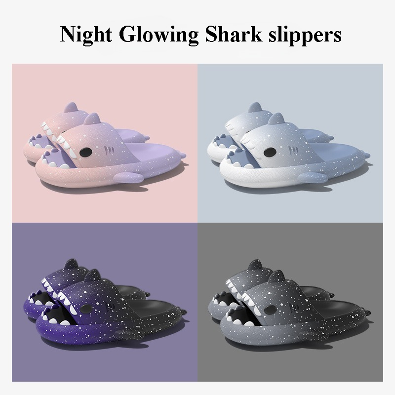 Cute Cartoon Shark Slippers Fo - Men'S Shoes In Style avaliação e preço