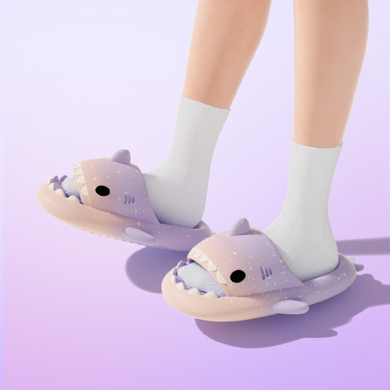 Cute Cartoon Shark Slippers Fo - Men'S Shoes In Style avaliação e preço
