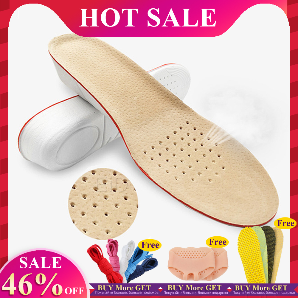 Genuine Leather Insoles Taller - Men Shoes Eid avaliação e preço