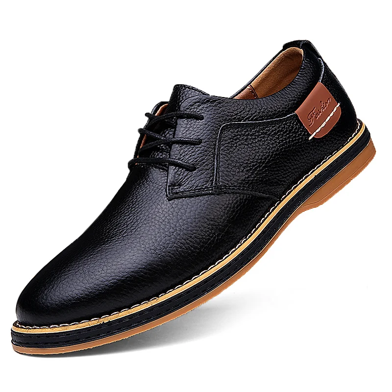 Genuine Leather Men Dress Shoe - Oxford Brogue Leather avaliação e preço