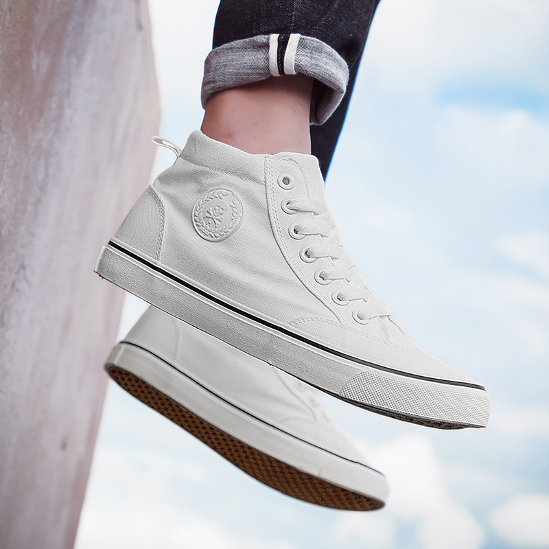 Classic Men Canvas Shoes Sprin - Men Shoes White Colour avaliação e preço
