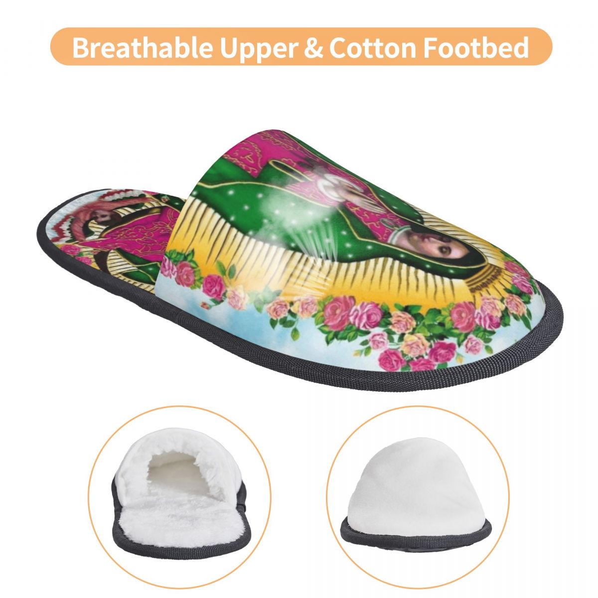 Our Lady Of Guadalupe Mexican  - Men'S Shoes With Memory Foam avaliação e preço