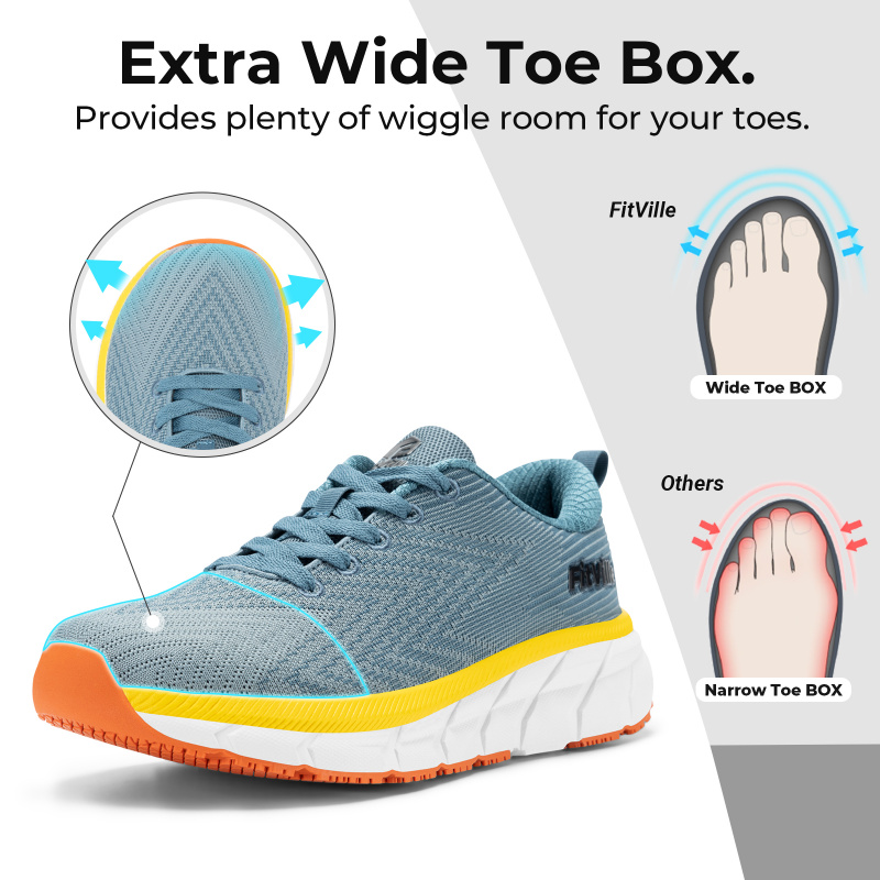 FitVille Wide Toe Box Men'S Sh - Men'S Shoes For Wide Feet avaliação e preço