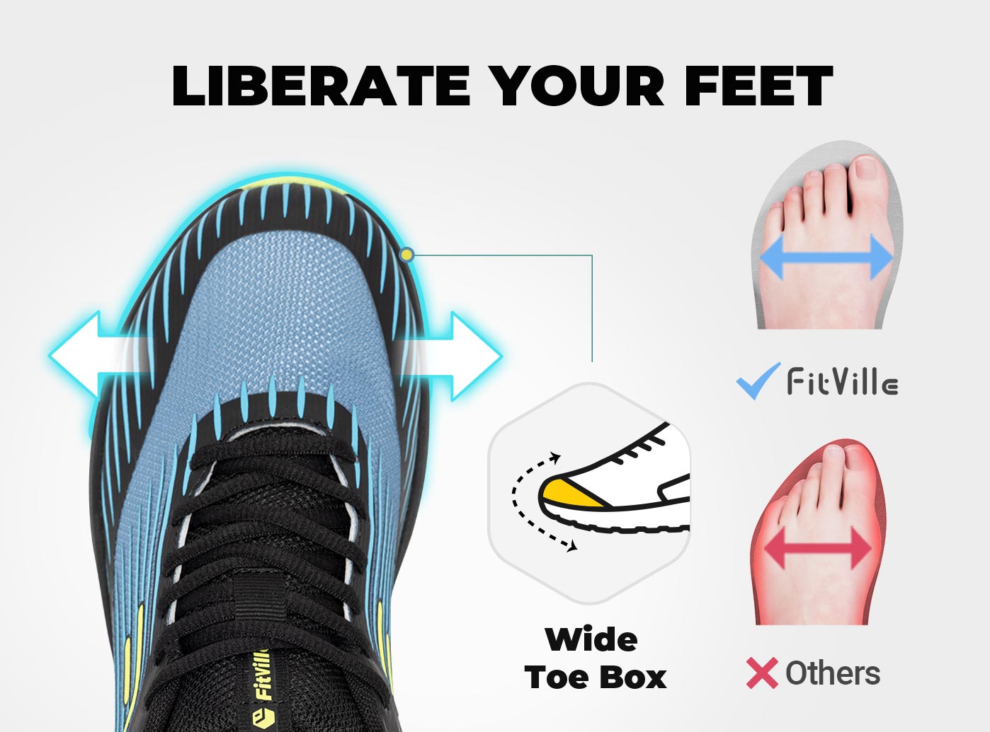 FitVille Men's Trail Running S - Men'S Shoes For Wide Feet avaliação e preço