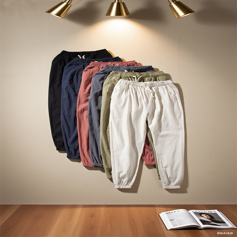 Cotton and linen harem pants m - Men'S Shoes With Linen Pants avaliação e preço