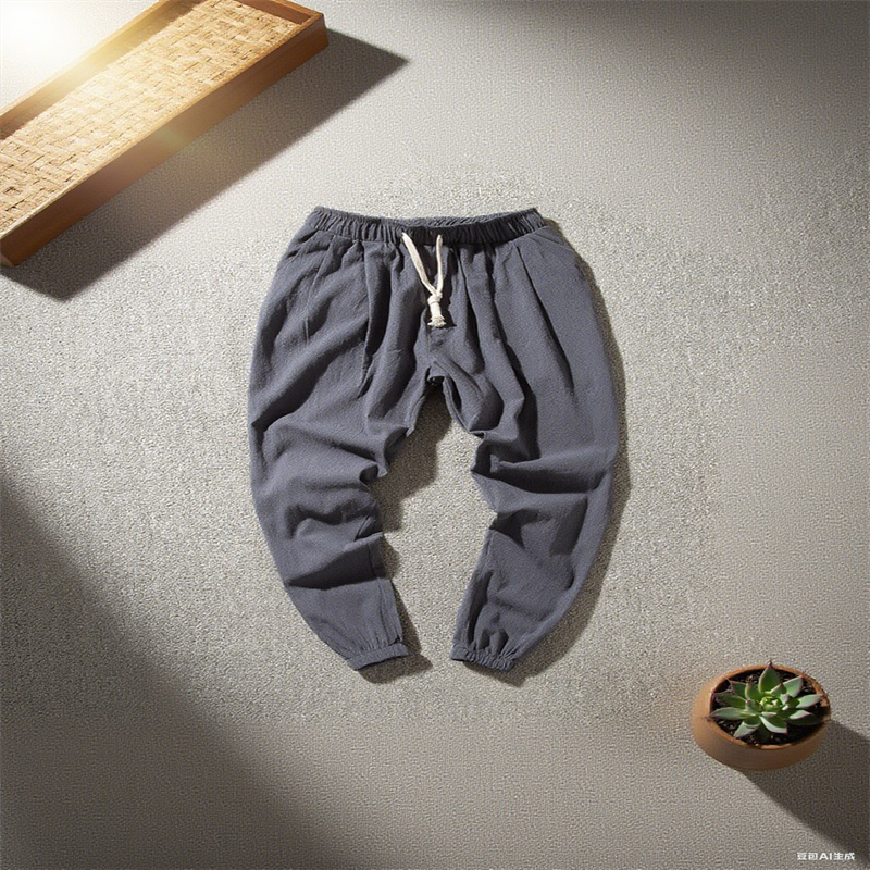 Cotton and linen harem pants m - Men'S Shoes With Linen Pants avaliação e preço
