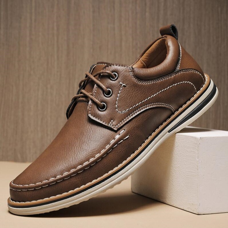 Genuine Leather Men Dress Shoe - Oxford Brogue Leather avaliação e preço