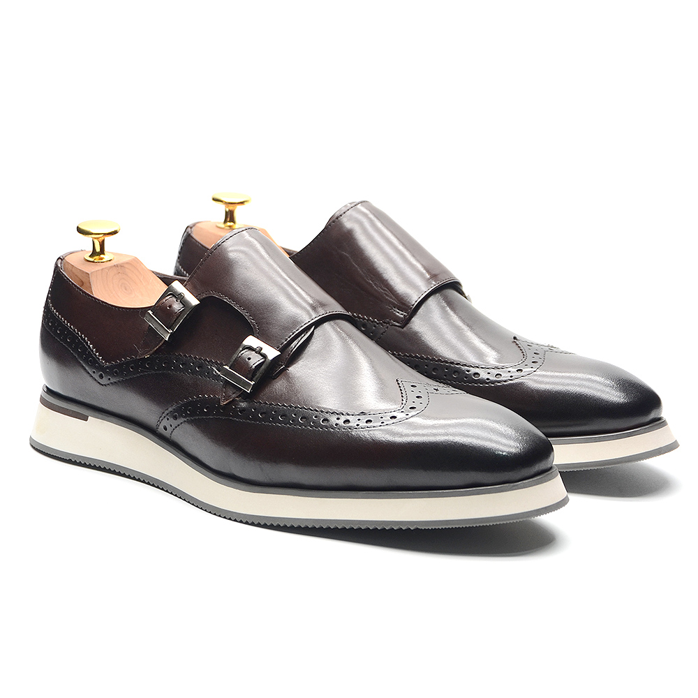 European Luxury Mens Sneakers  - Oxford Brogue Leather avaliação e preço