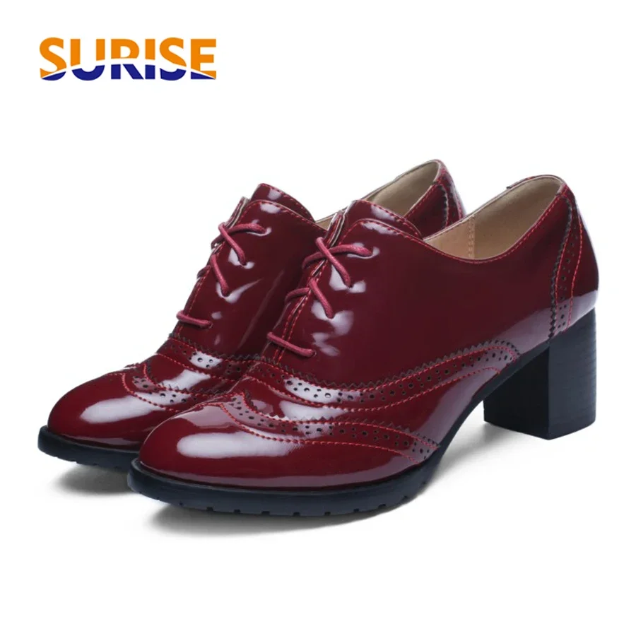 British Women's Oxfords Blue R - Oxford Brogue Leather avaliação e preço