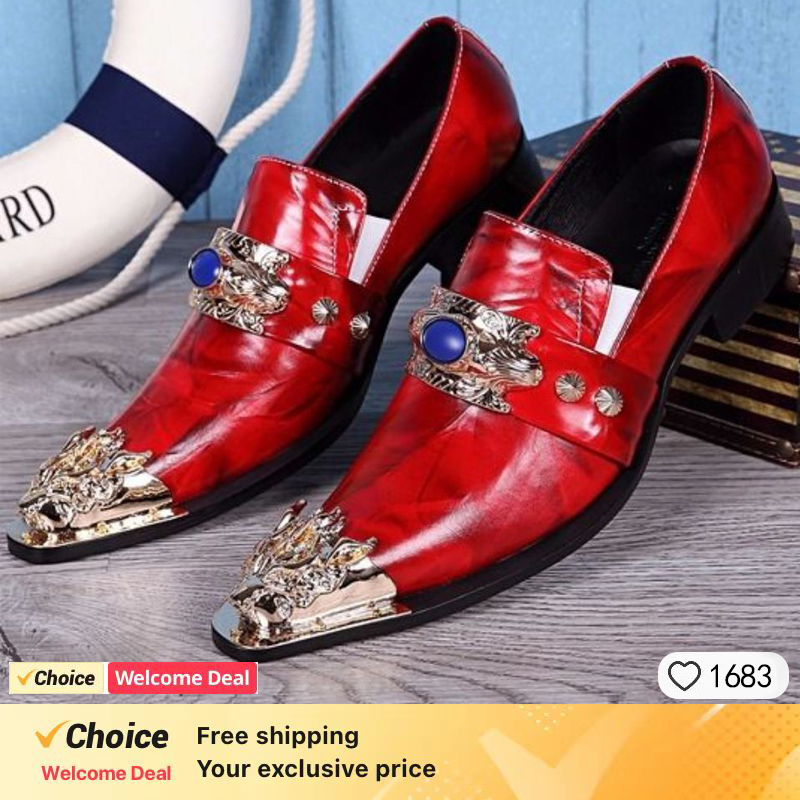 Men's Shoes Italian Style Poin - Oxford Brogue Leather avaliação e preço