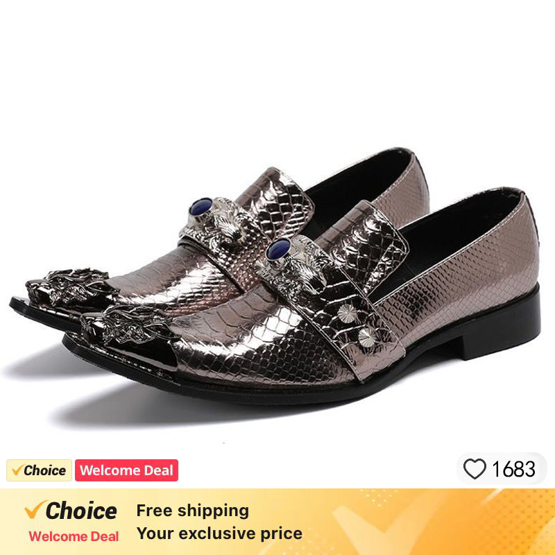 Men's Shoes Italian Style Poin - Oxford Brogue Leather avaliação e preço