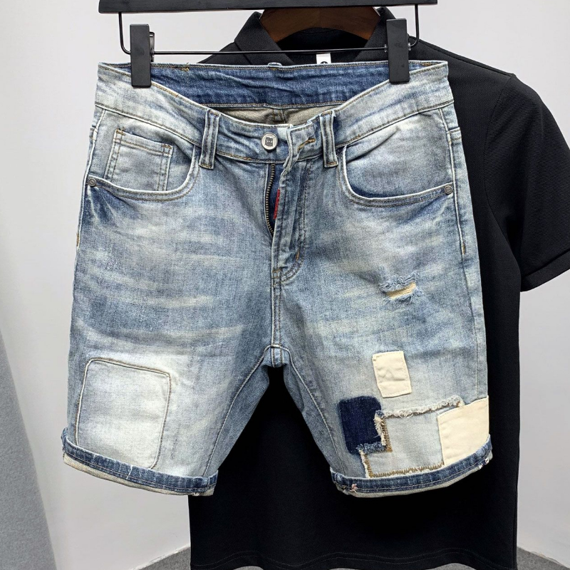 Straight Male Denim Shorts Rip - Men'S Shoes For Jeans avaliação e preço