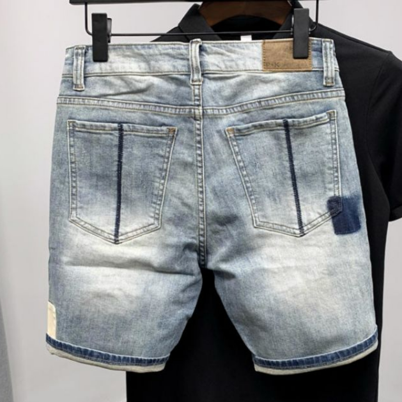 Straight Male Denim Shorts Rip - Men'S Shoes For Jeans avaliação e preço