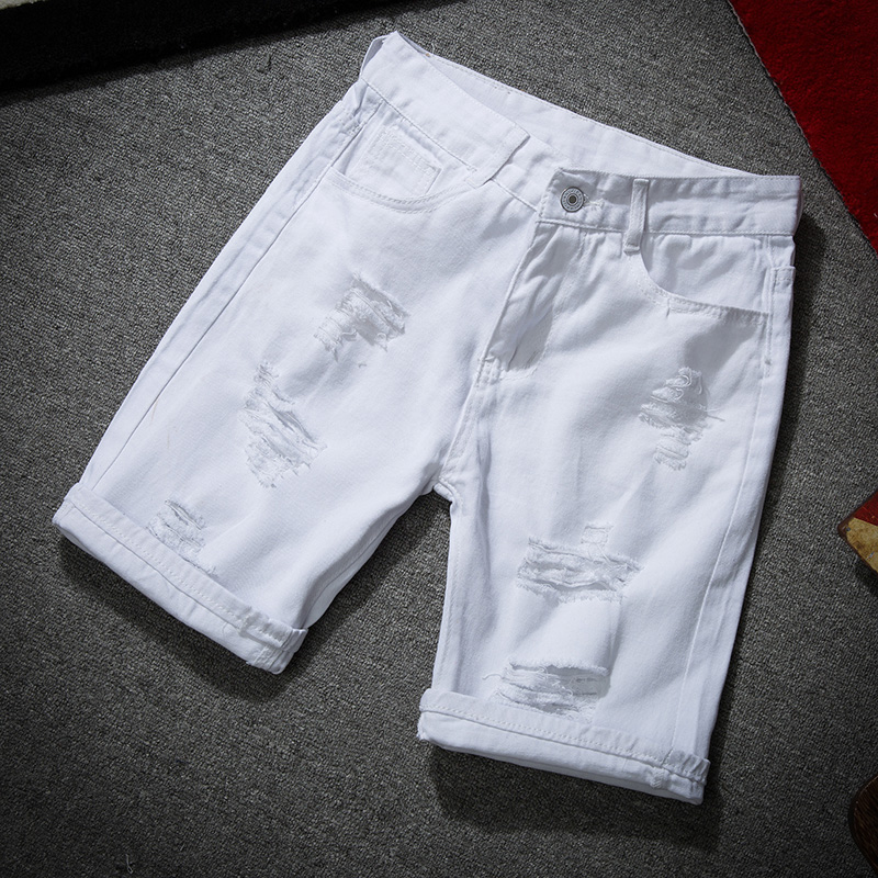 Men White Denim Shorts New Sum - Men'S Shoes For Jeans avaliação e preço