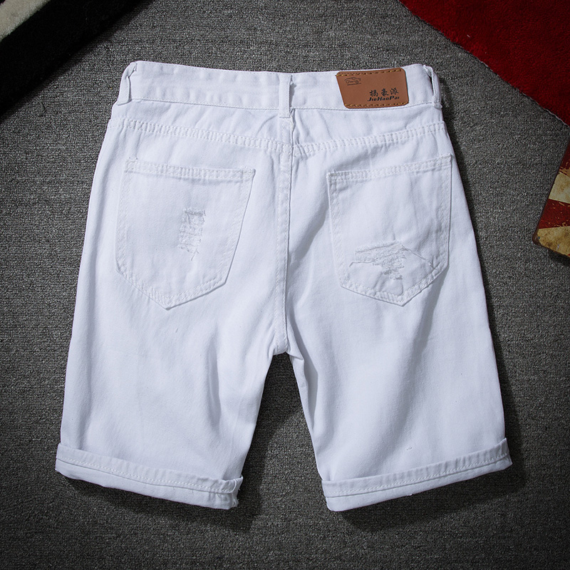 Men White Denim Shorts New Sum - Men'S Shoes For Jeans avaliação e preço