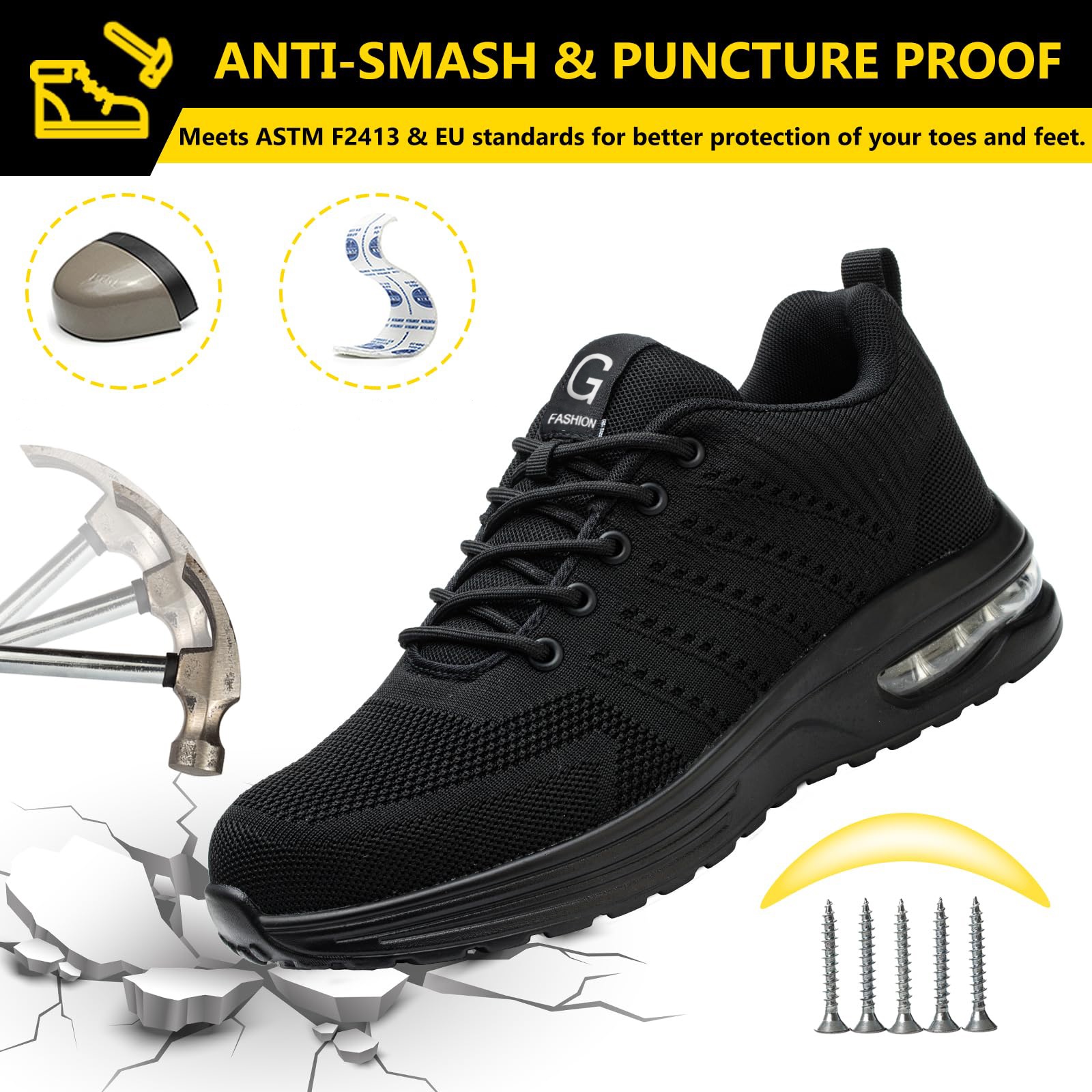 Steel Toe Shoes Safety Protect - Men'S Shoes Dockers avaliação e preço