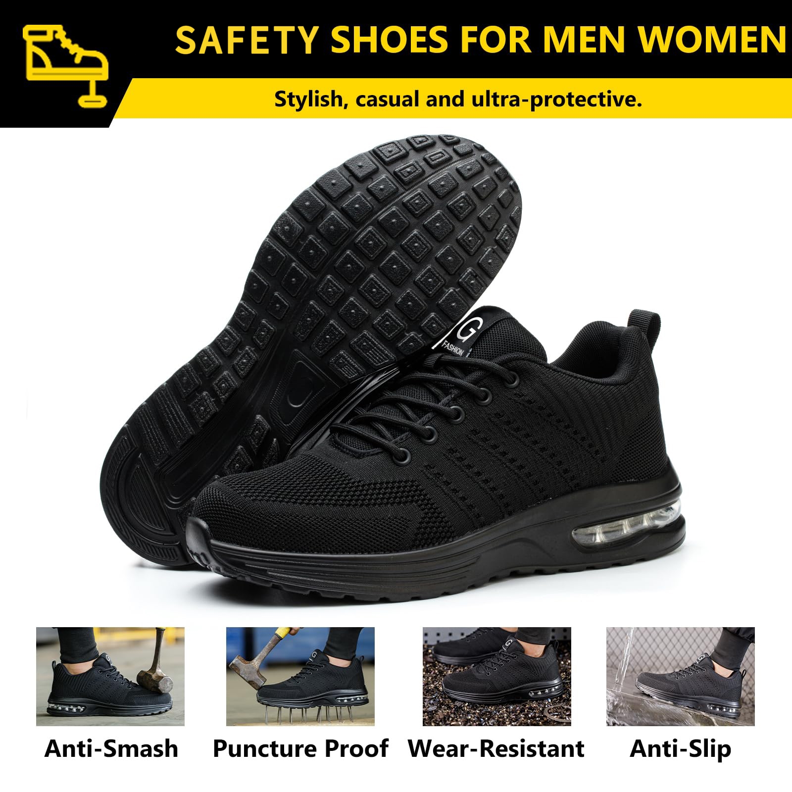 Steel Toe Shoes Safety Protect - Men'S Shoes Dockers avaliação e preço