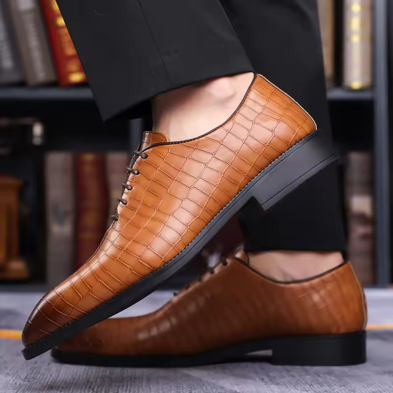 Luxury Mens Leather Shoes Retr - Oxford Brogue Leather avaliação e preço