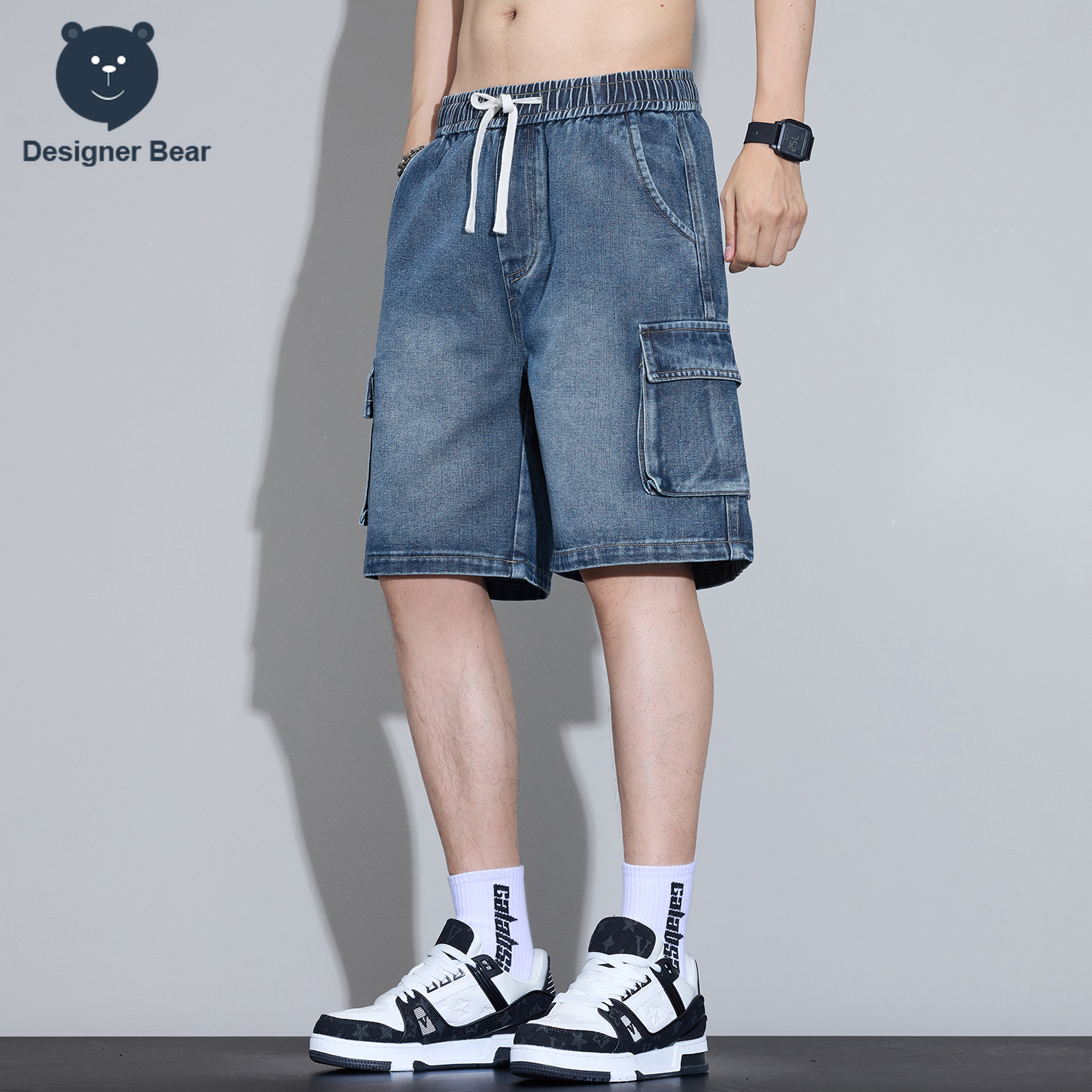 Men's Multi-Pocket Cargo Denim - Men'S Shoes For Jeans avaliação e preço