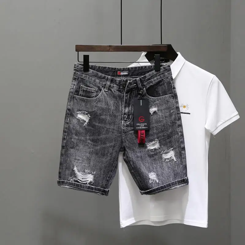 Men's Short Jeans Pants Black  - Men'S Shoes For Jeans avaliação e preço