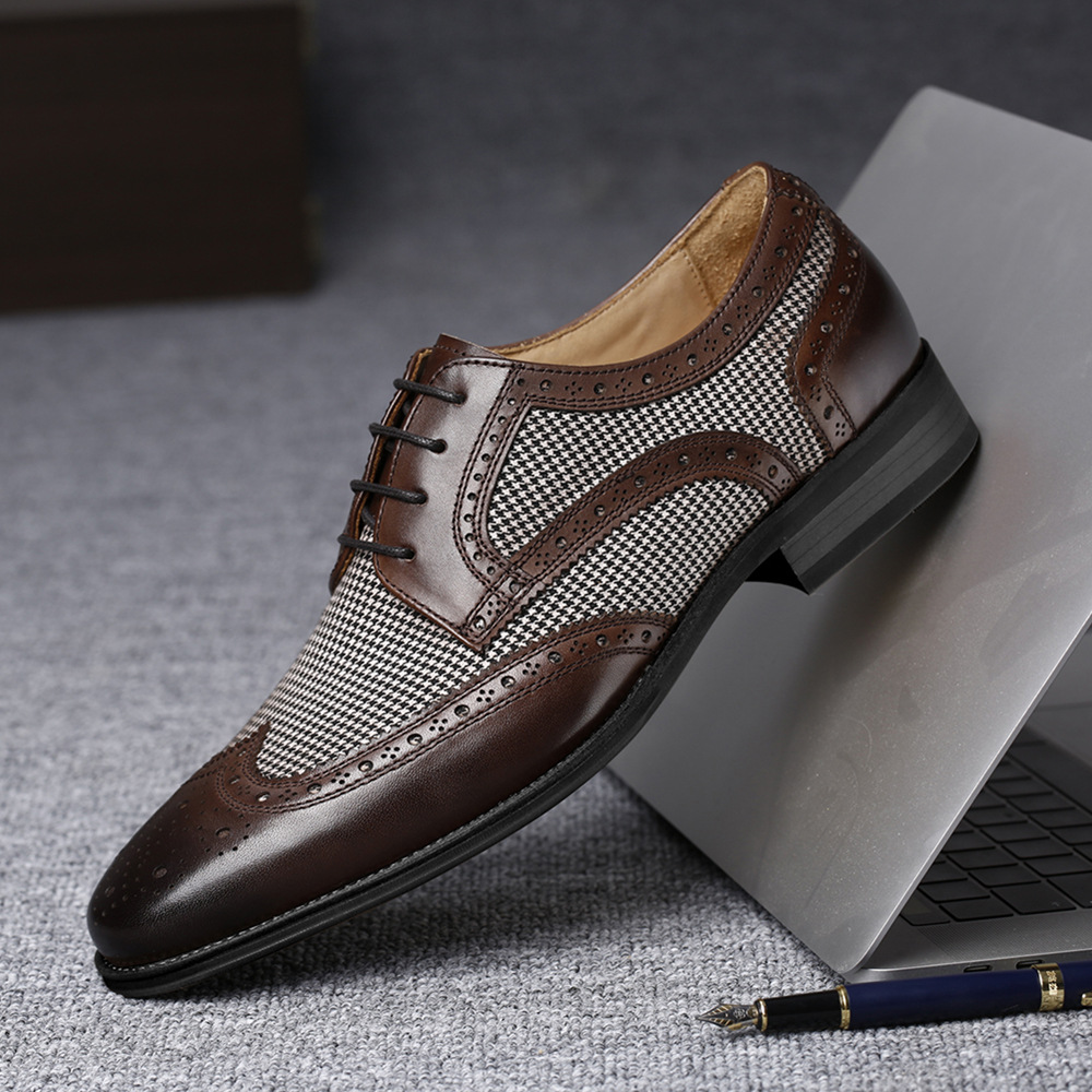 New Oxford Business Men Shoes  - Oxford Brogue Leather avaliação e preço