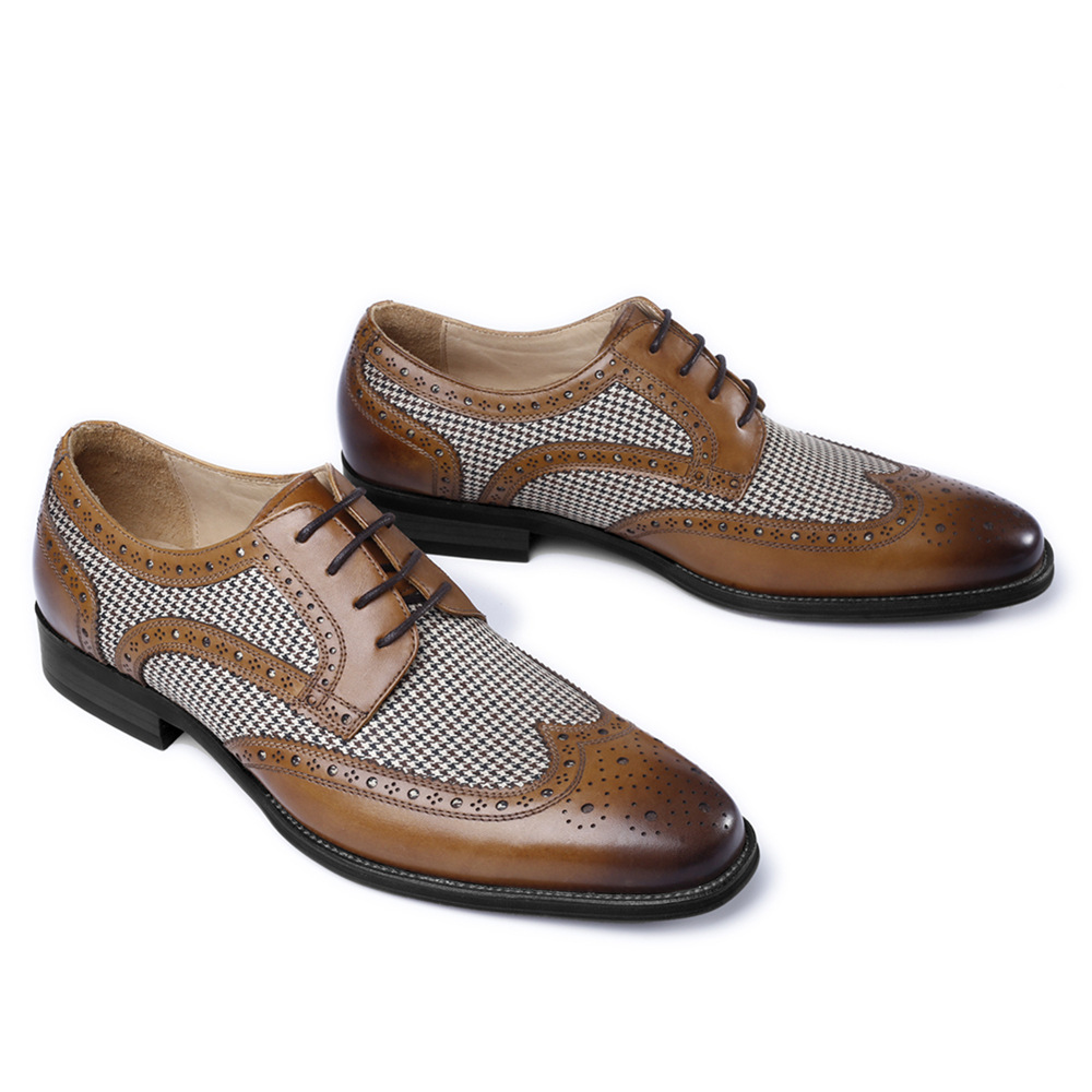 New Oxford Business Men Shoes  - Oxford Brogue Leather avaliação e preço