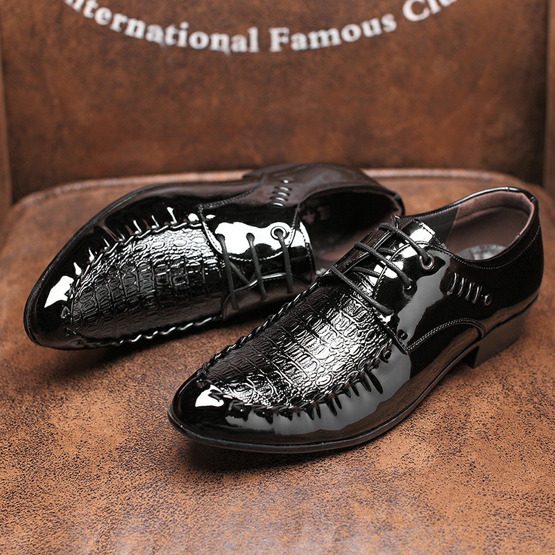 Men's  Dress Leather Shoes Lac - Oxford Brogue Leather avaliação e preço