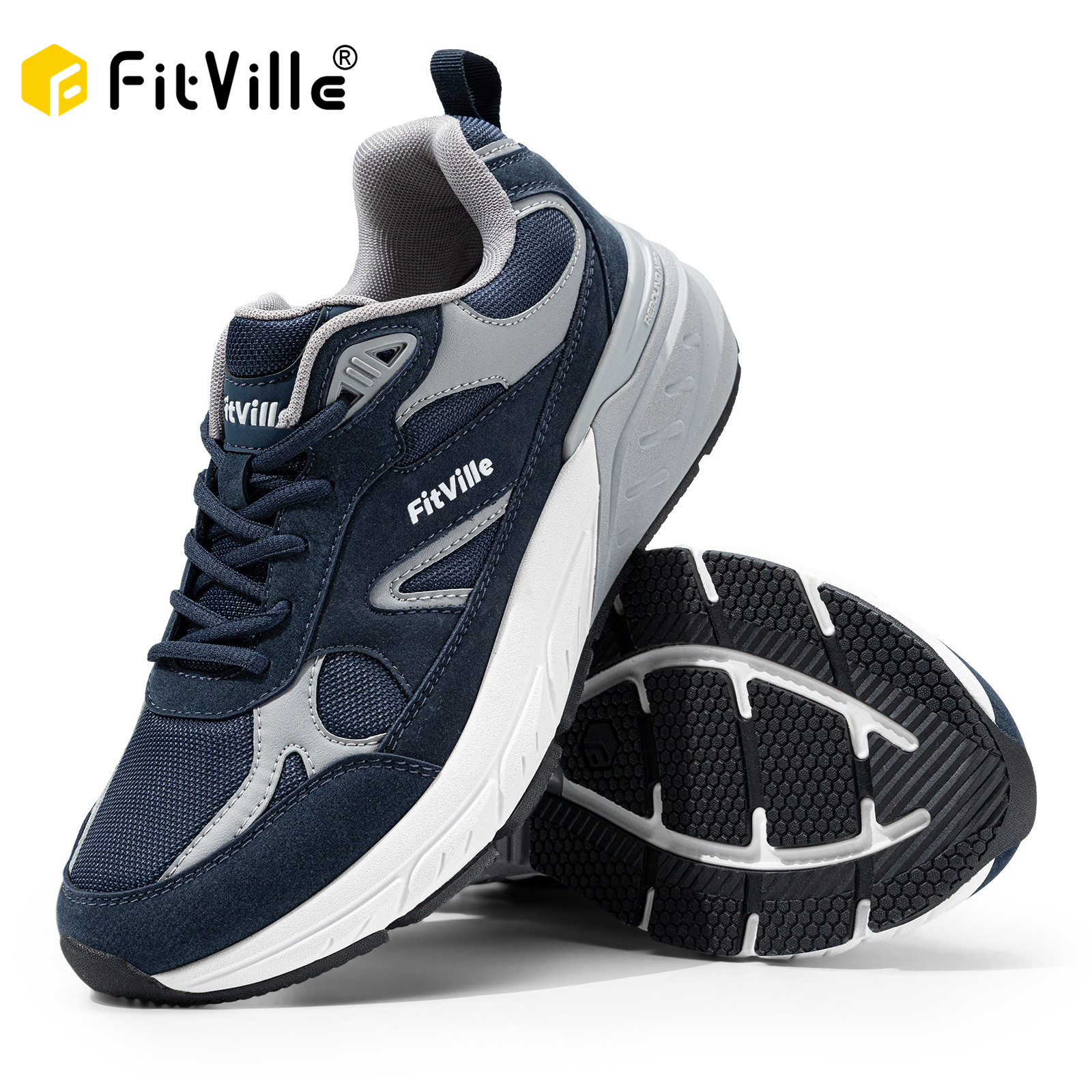FitVille Newest Walking Shoes  - Men'S Shoes For Wide Feet avaliação e preço